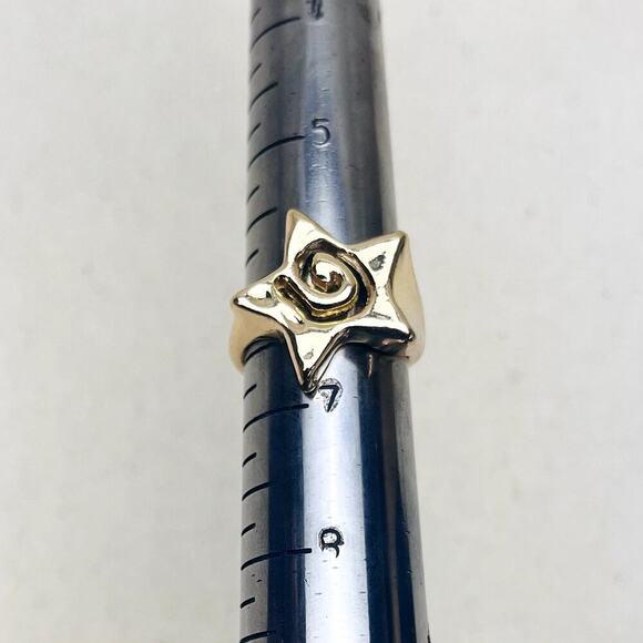 Y2k 2000s vintage adjustable gold star ring - Picture 6 of 7